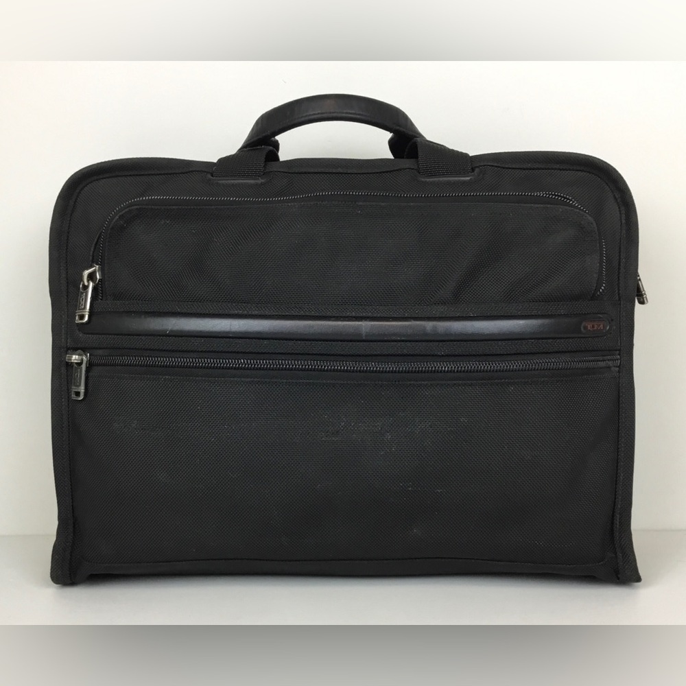 Tumi Alpha 2 Briefcase Laptop Bag 26111D4 Slim Deluxe Black Ballistic Nylon